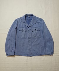 1950s Switzerland blue chambray work jacket