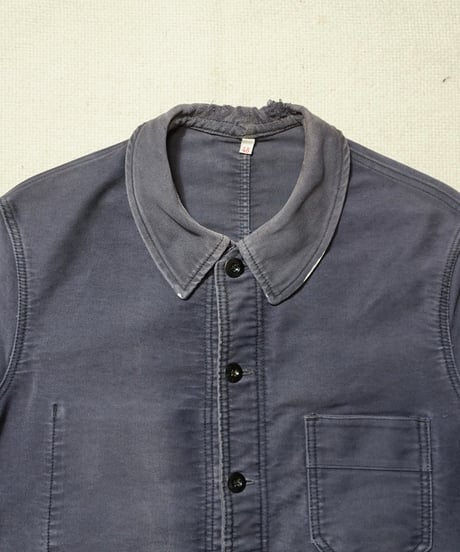 1950s French work black moleskin jacket “Le Mont St Michel”