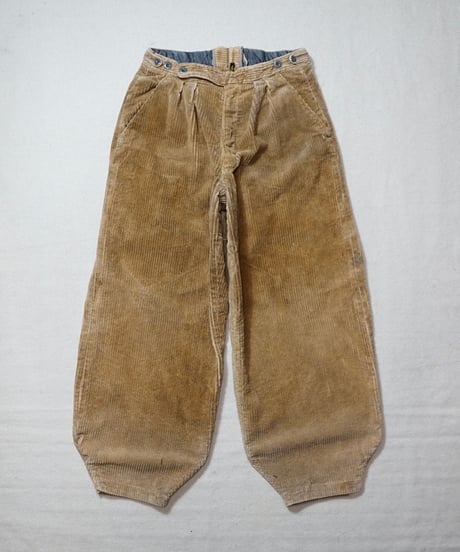 1940s German brown corduroy knickerbockers pants