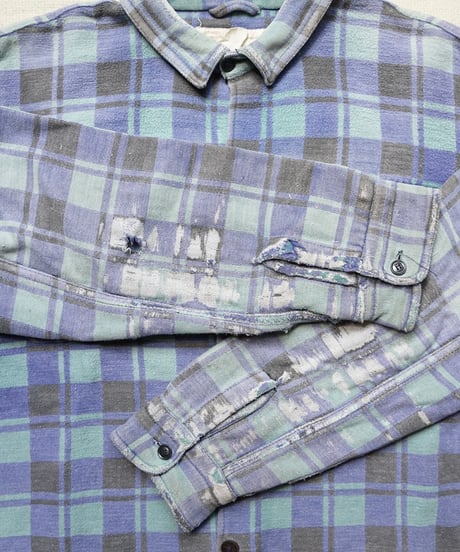1960~70s Canadian heavy cotton flannel shirt