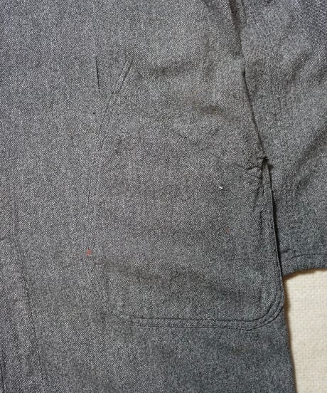 1960s French black chambray light atelier coat
