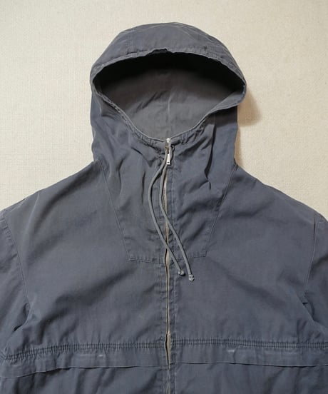 1950s German gray cotton hooded ski jacket