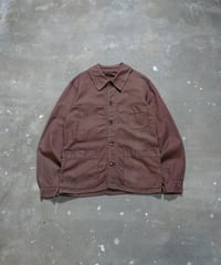 1960s French brown cotton twill work jacket