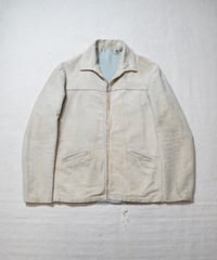 1950s French peachskin zip up sports jacket “Le Mont St Michel”