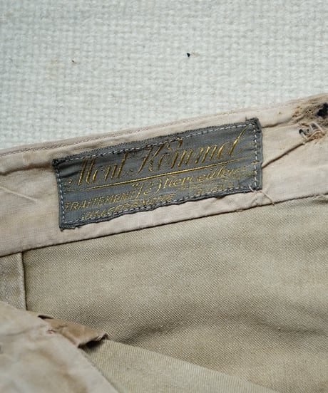 1940s French brown moleskin work pants