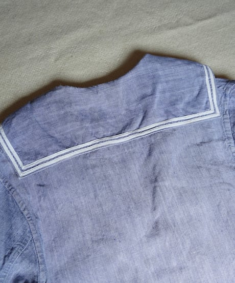 1960s French marine national linen sailor shirt