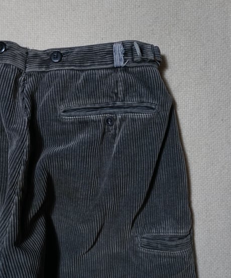 1950s German black corduroy work pants “2tuck”