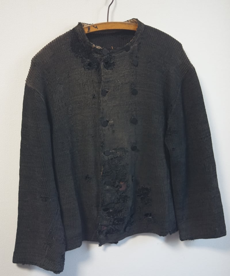 1920s ドイツ　ダブルブレスト　ニットジャケット 1920s German double breasted knit jacket cotton
