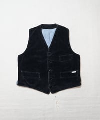 1940~50s French black corduroy famers work gilet