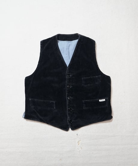 1940~50s French black corduroy famers work gilet