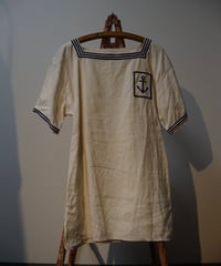 1950s French navy linen shirt
