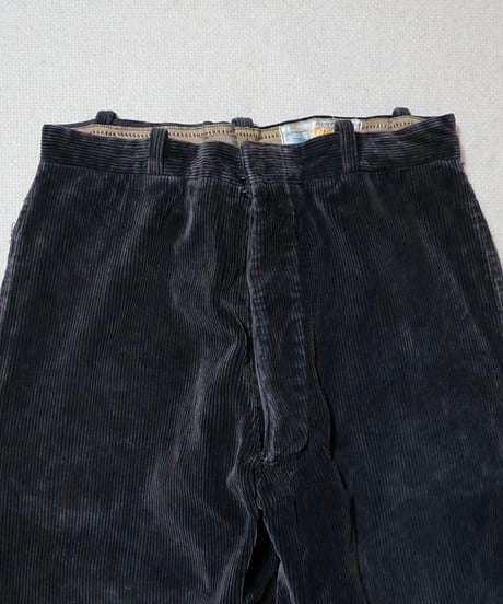1950s French black corduroy work pants