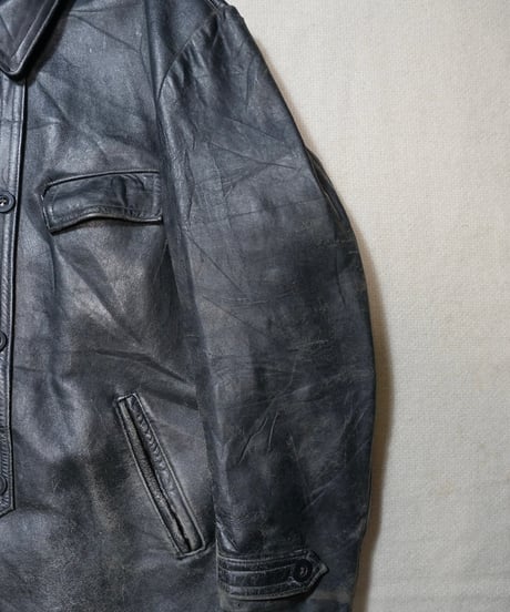 1960s French leather Corbusier jacket