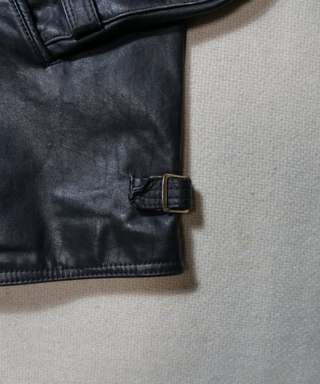 1960s German motocycle zip up leather jacket