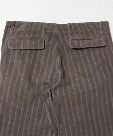 1960~70s Italian brown peach skin stripe pants