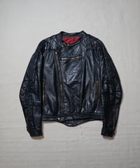1960s French motorcycle leather jacket