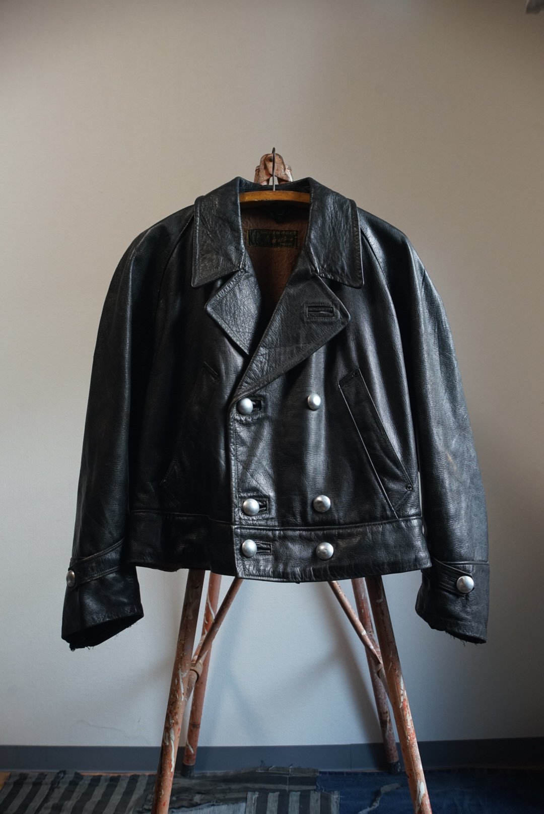 ジャケット・アウター vintage Italia lambleather jacket A-2 XL ジャケット・アウター vintage Italia lambleather jacket A-2