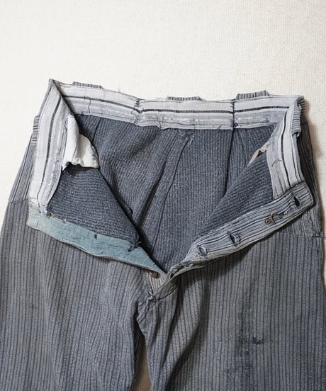 1950s French cotton piquet work pants