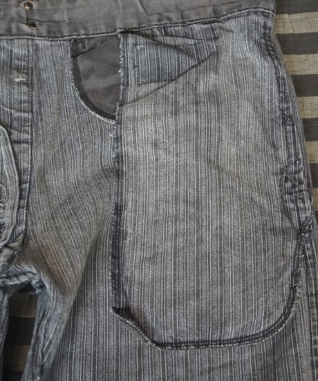 1950~60s French cotton stripe work pants