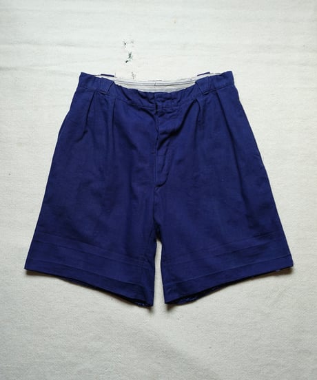 1940s French work indigo métis shorts