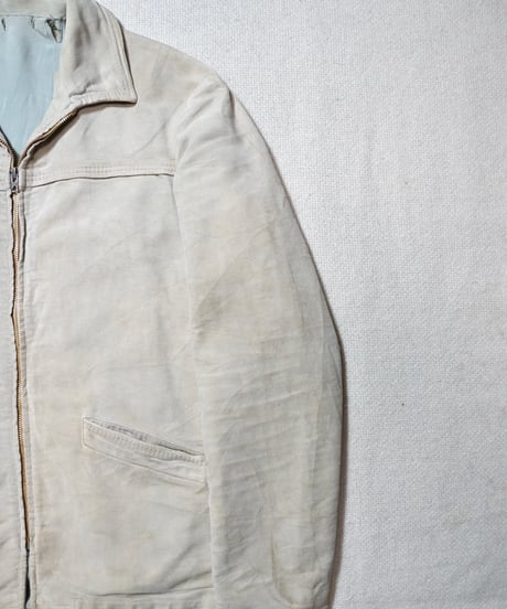 1950s French peachskin zip up sports jacket “Le Mont St Michel”