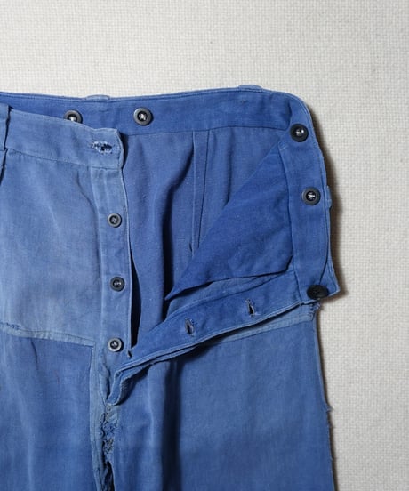 1950s French light moleskin work pants