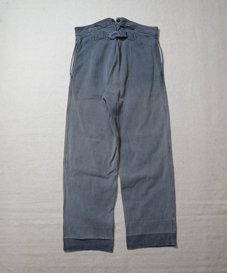 1950s French cotton stripe work pants