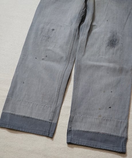 1950s French cotton stripe work pants