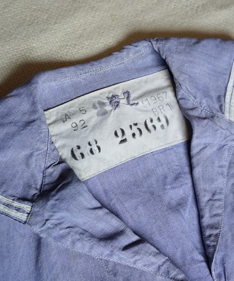 1960s French marine national linen sailor shirt