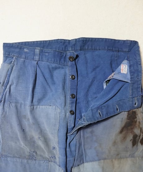 1950s French cotton twill work pants