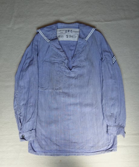 1960s French marine national linen sailor shirt
