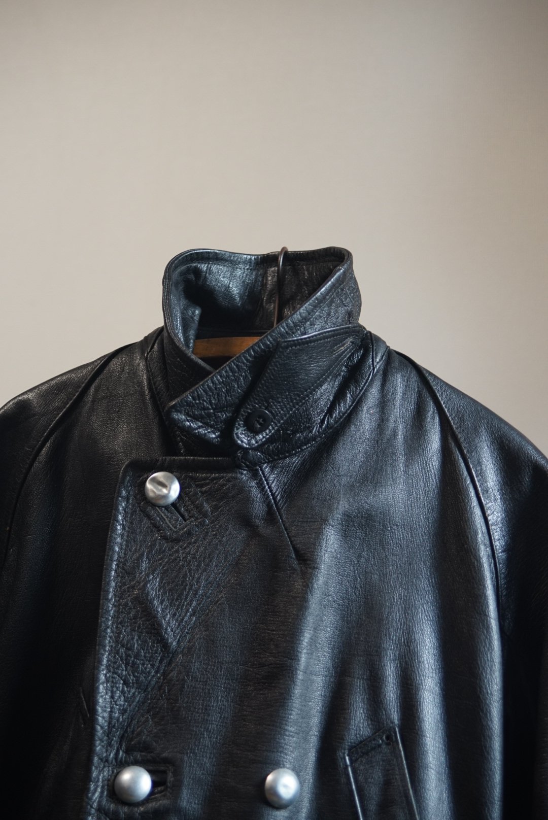 1940~50s Italian Double breasted motorcycle lea