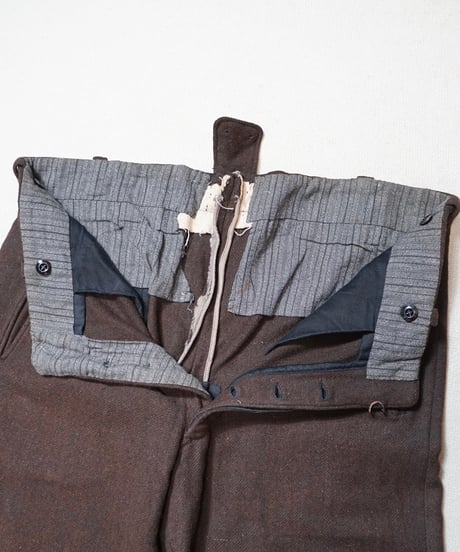 1940s French wool cropped work pants