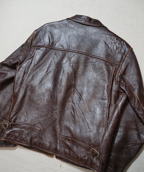 1950~60s French leather sports jacket