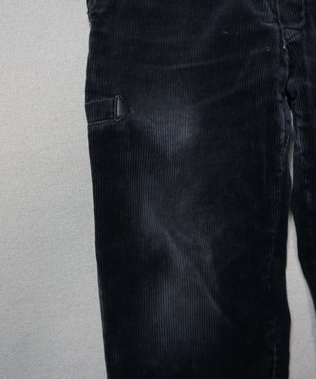 1960s German black corduroy logger work pants