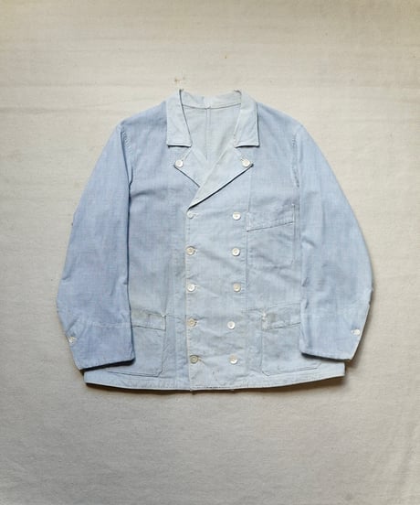 ~1930s French double breasted cook jacket