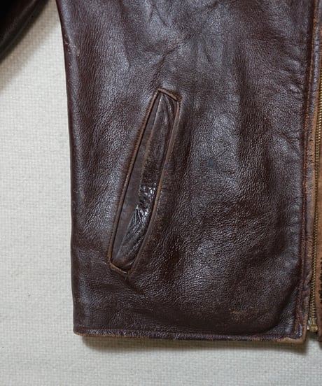 1950~60s French leather sports jacket