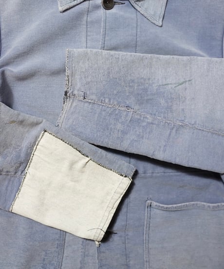 1960s German blue elephantskin work jacket