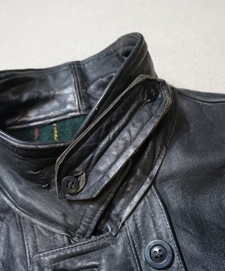1960s French leather Corbusier jacket