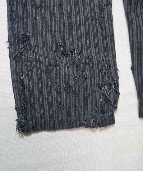 1950s French wool stripe slacks “boro boro”