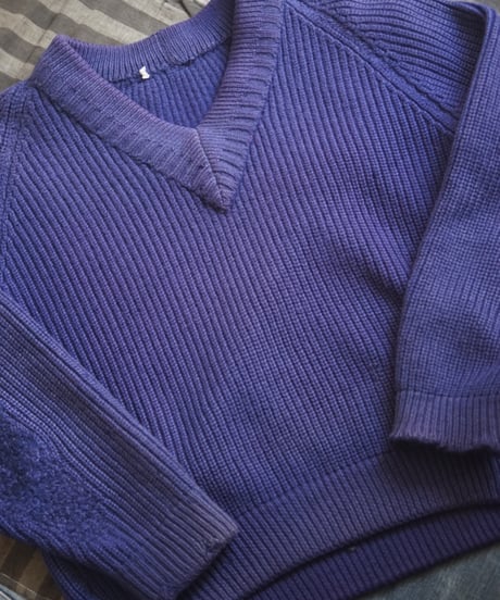 1940s French heavy wool knit sweater