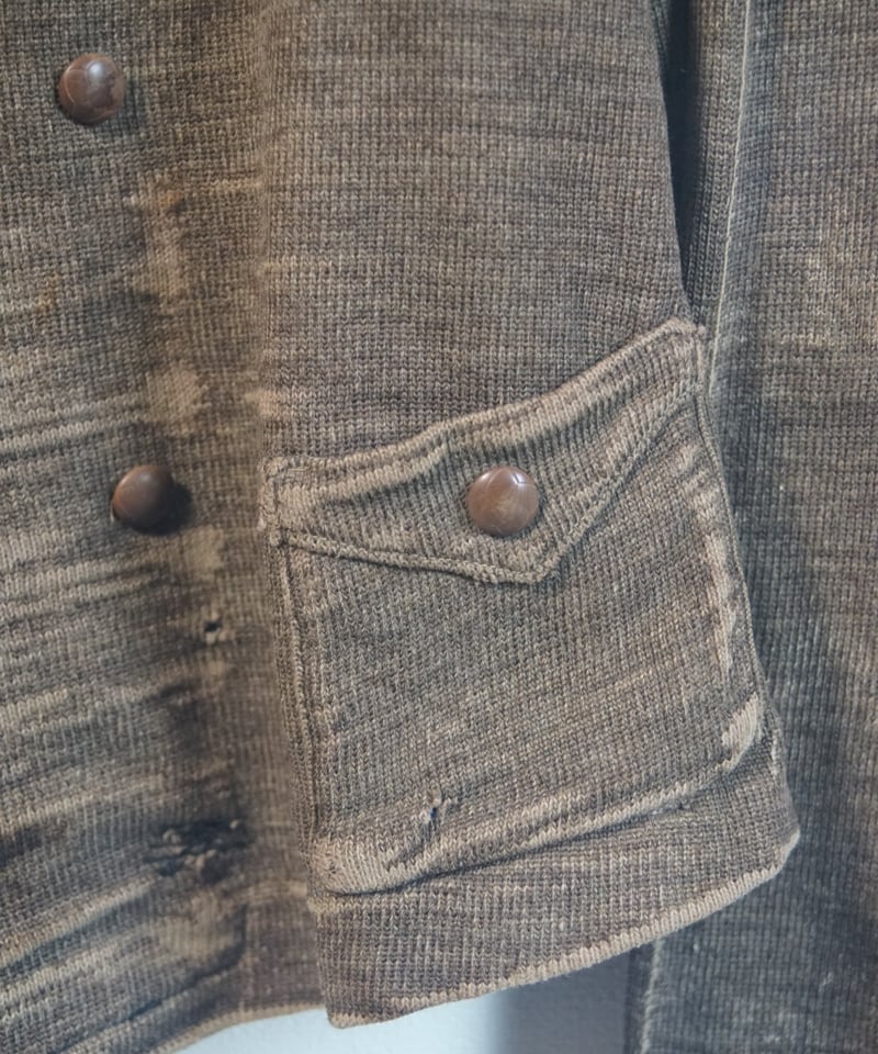 1920s ドイツ　ダブルブレスト　ニットジャケット 私の好きな1920-1940年代のEUビンテージアーカイブ 1920ドイツ製