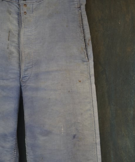 1950s French moleskin work trouser