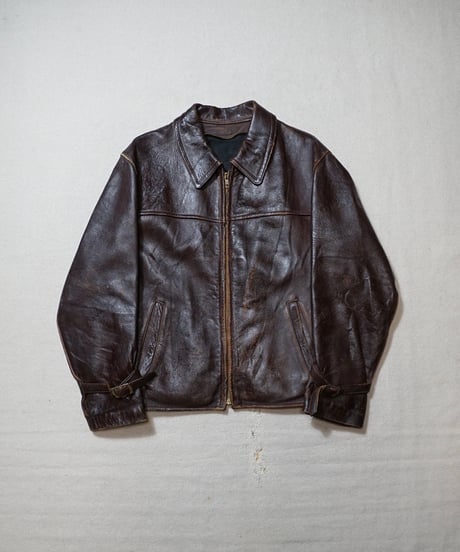 1950~60s French leather sports jacket