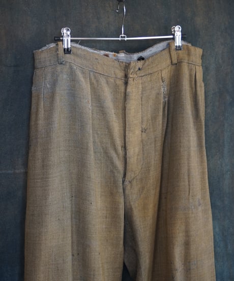 1930~40s French wool×hemp farmers trouser