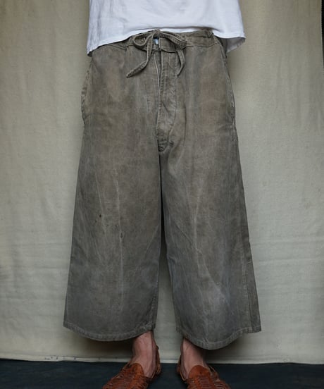 1930~40s French army cotton bourgeron pants