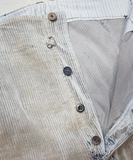 1940s French corduroy farmers work pants