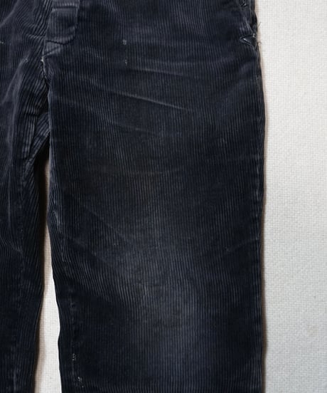 1960s German black corduroy logger work pants