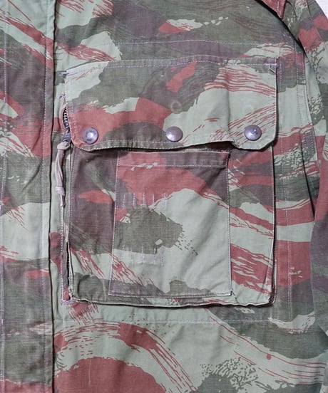1950~60s French military TAP47/56 lizard camo paratroopers jacket “hop sack”