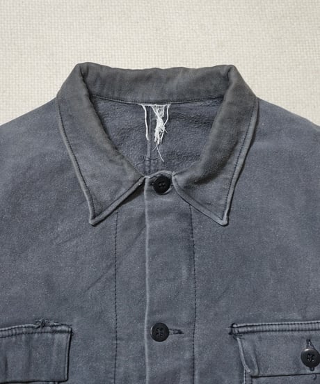 1960s German black elephantskin work jacket